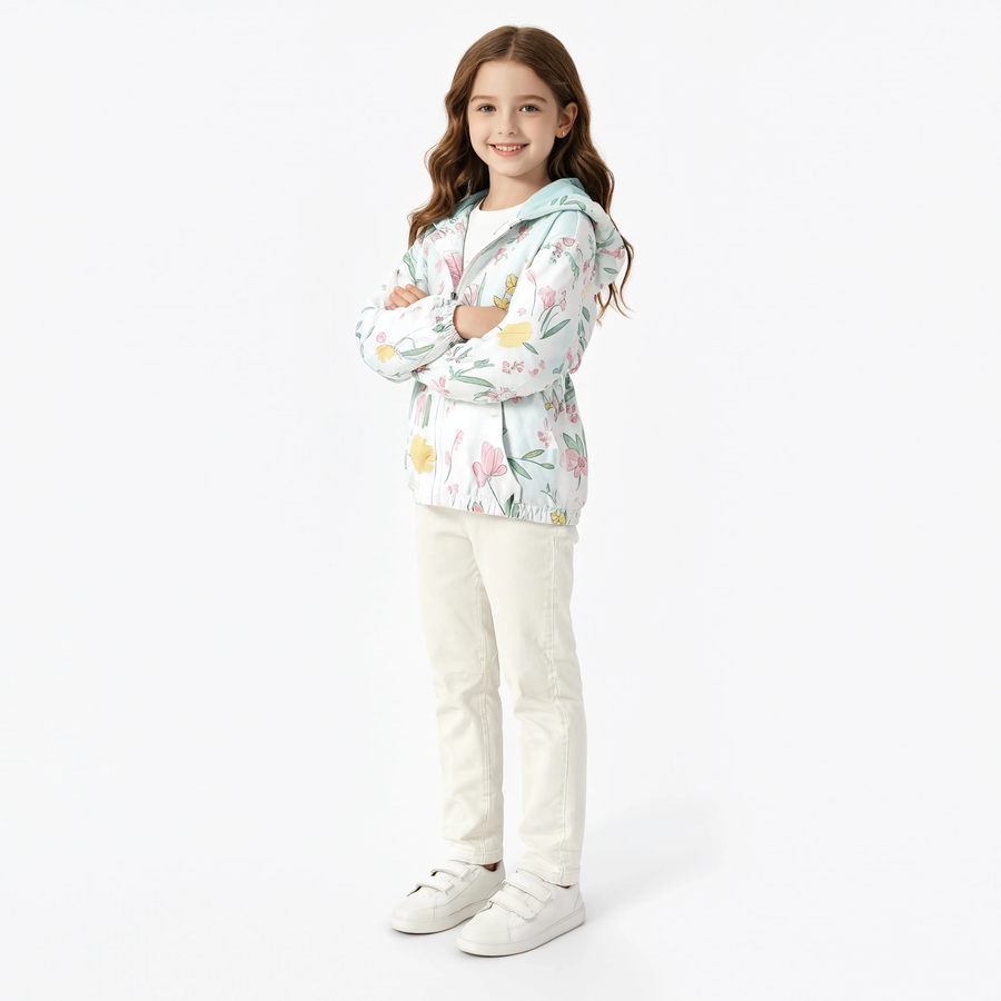 Parka fille imperméable motif licorne à capuche 5 coloris | La Licorne