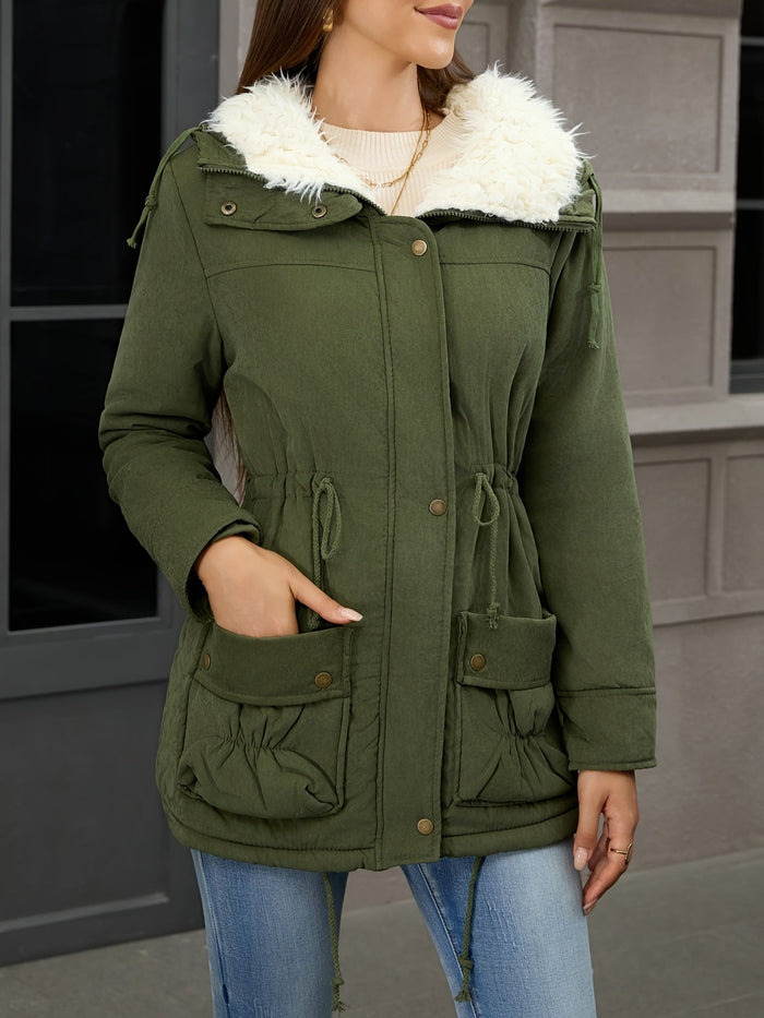 Parka femme doublée grand col fausse fourrure, vue 12 | La Trappeuse