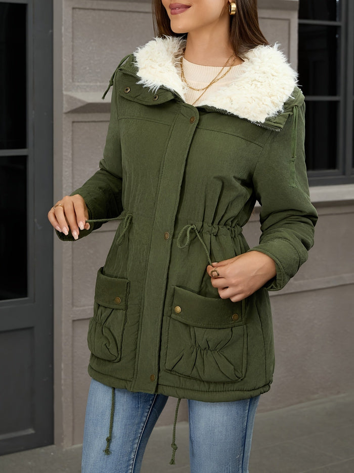 Parka femme doublée grand col fausse fourrure, vue 14 | La Trappeuse