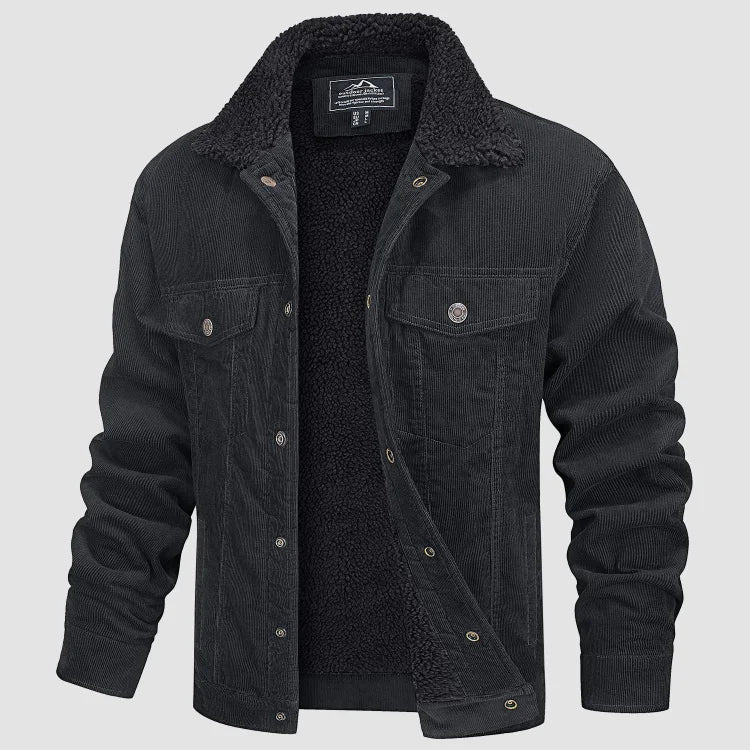 Veste homme velours côtelé doublée sherpa, vue 2 | Le Velours Sherpa