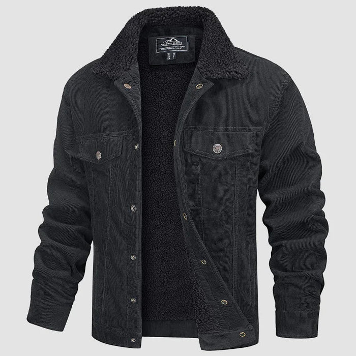 Veste homme velours côtelé doublée sherpa, vue 2 | Le Velours Sherpa