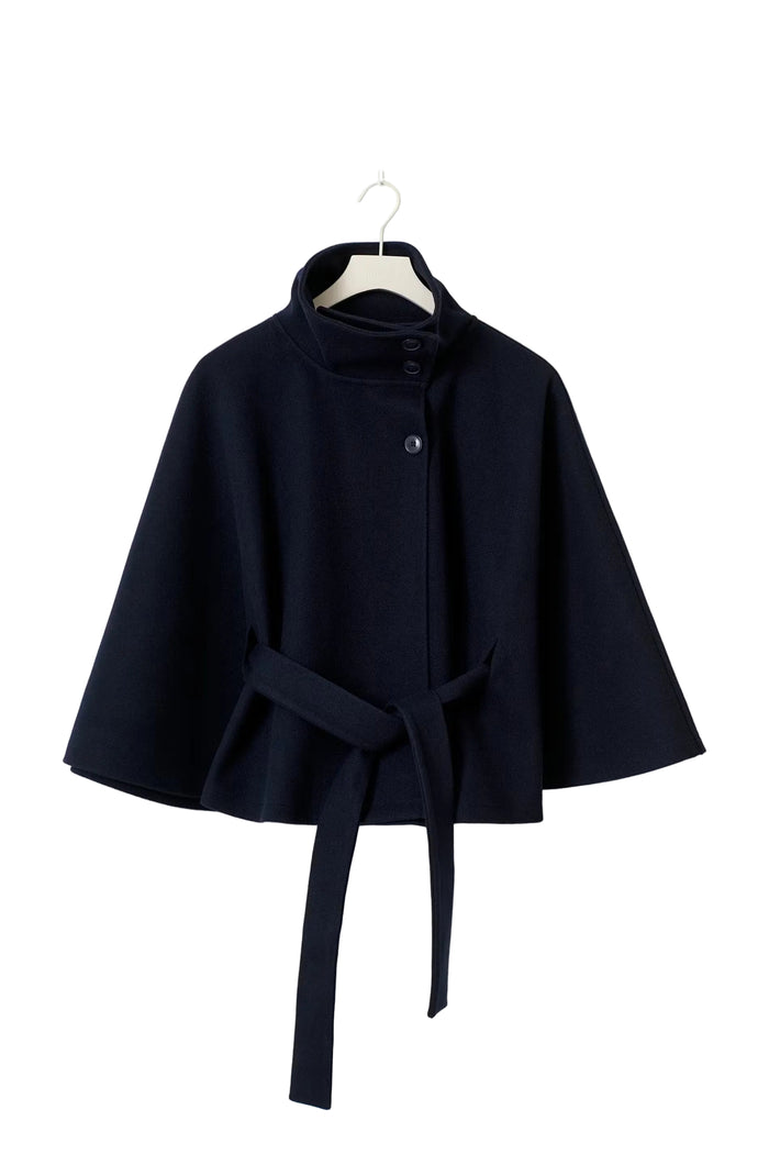 Manteau cape femme col montant ceinture, vue 6 | La Cape Camel