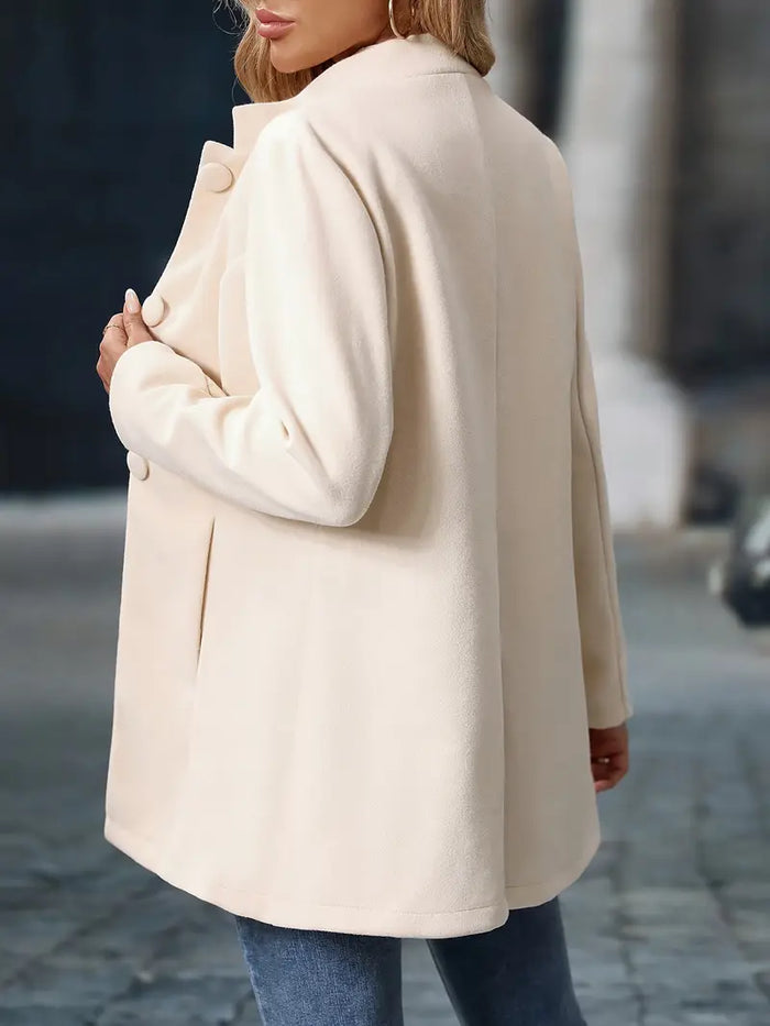 Veste femme longue col montant boutonnée, vue 10 | La Structurée