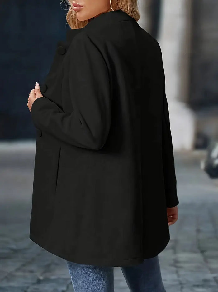 Veste femme longue col montant boutonnée, vue 7 | La Structurée
