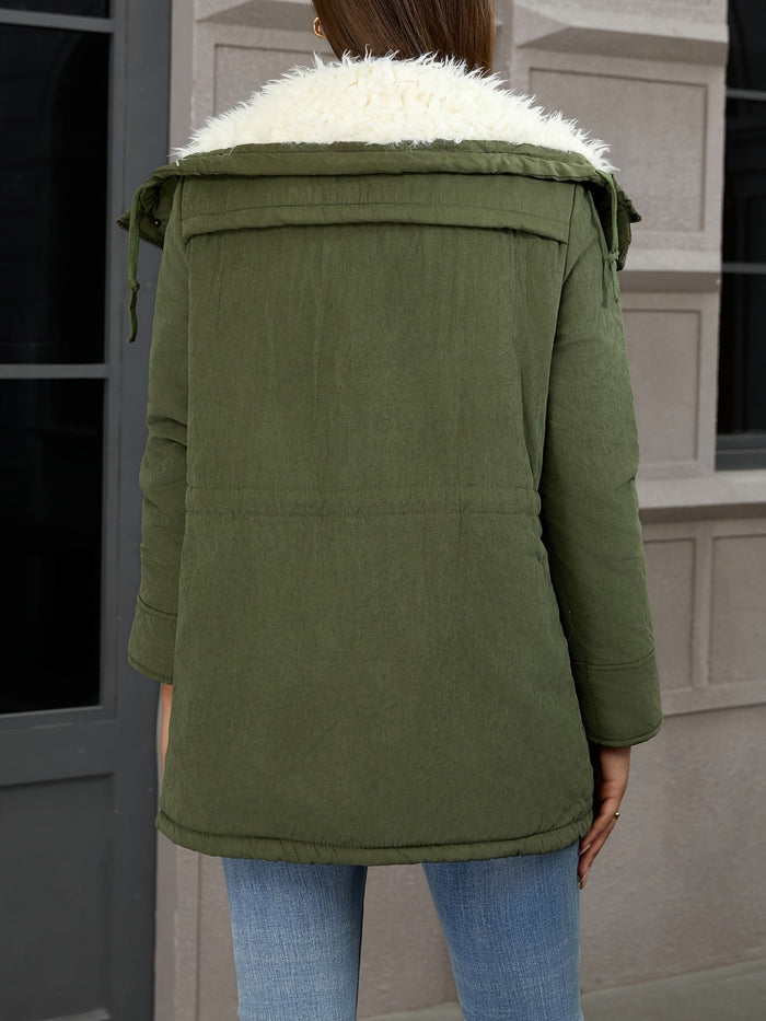 Parka femme doublée grand col fausse fourrure, vue 11 | La Trappeuse