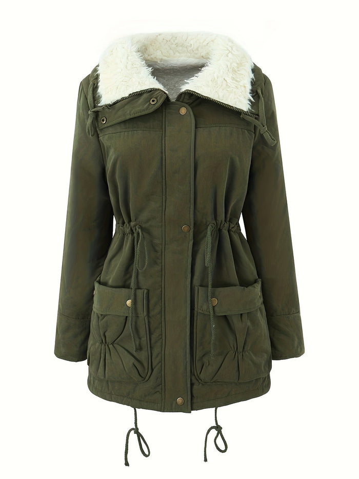 Parka femme doublée grand col fausse fourrure, vue 15 | La Trappeuse