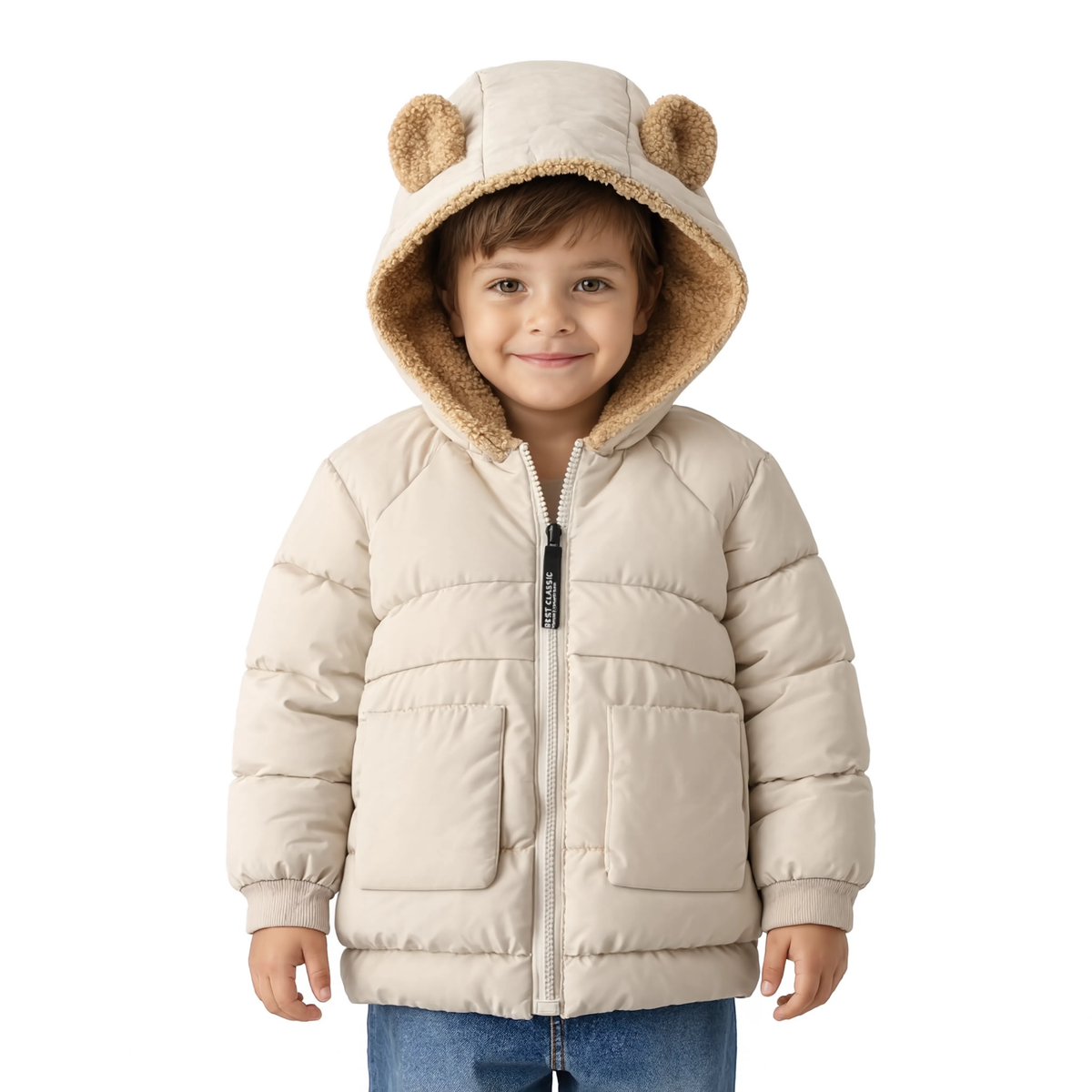Parka enfant capuche à petites oreilles | L'Ourson