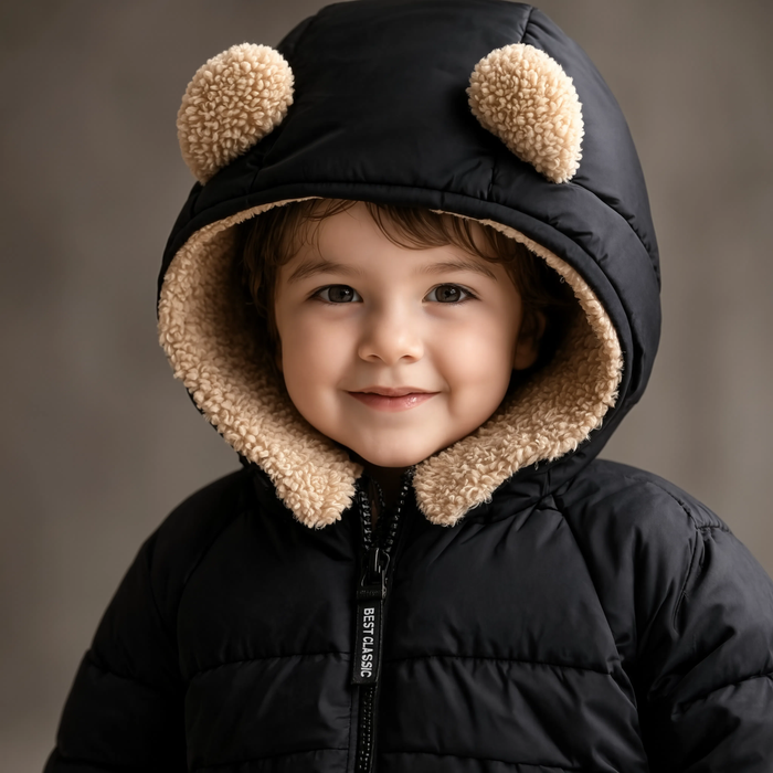 Parka enfant capuche à petites oreilles | L'Ourson