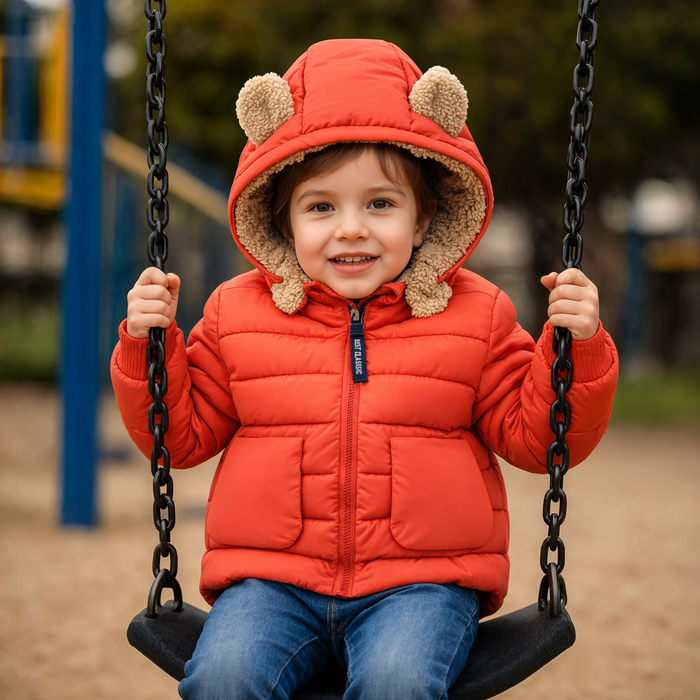 Parka enfant capuche à petites oreilles | L'Ourson
