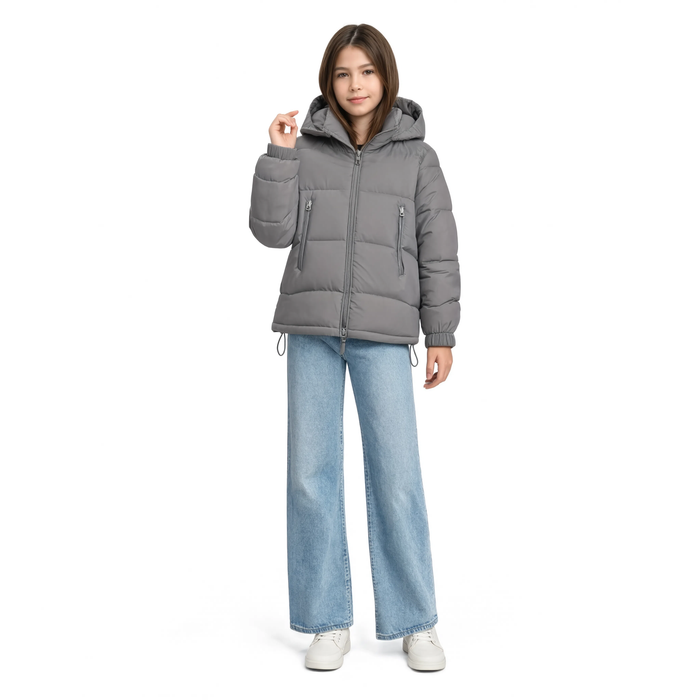 Parka fille épaisse duvet lien de serrage | La Cordelière