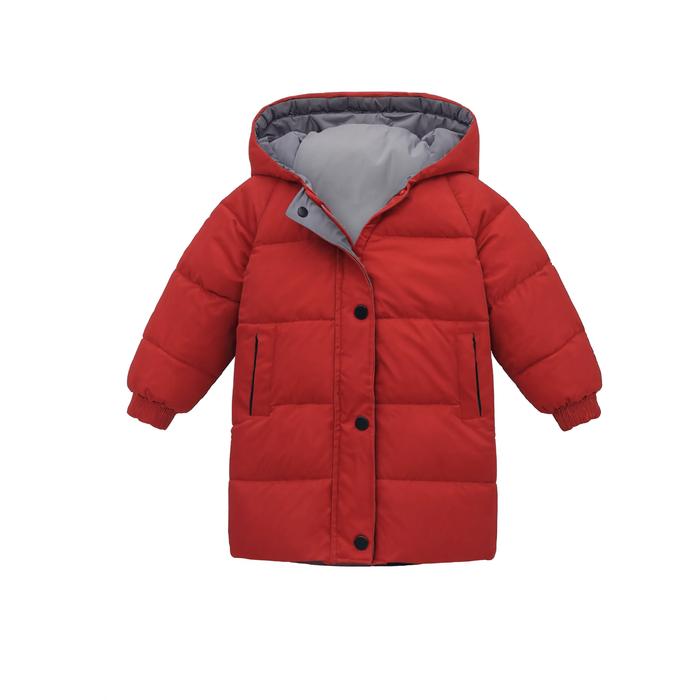 Parka enfant longue capuche 7 colories rembourrage coton  | Le Liseré