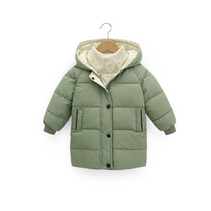 Parka enfant longue capuche 7 colories rembourrage coton  | Le Liseré