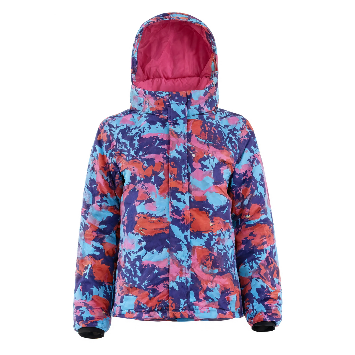 Veste de ski femme imprimé floral, vue produit sur fond blanc