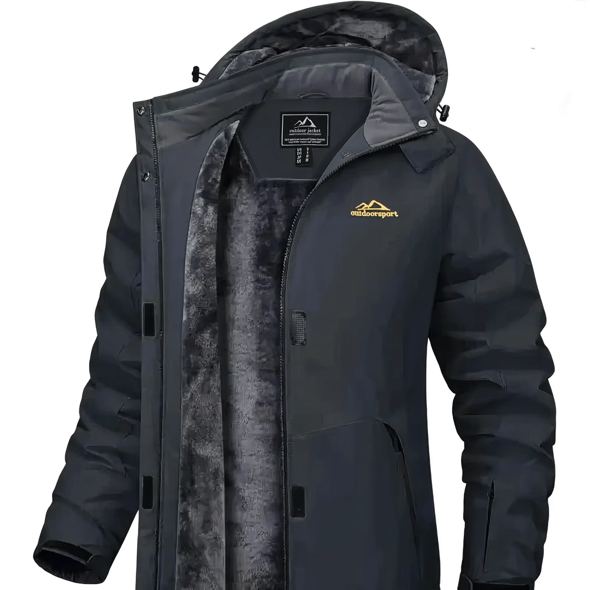 Parka de ski femme imperméable L'Alizée grise, vue détaillée