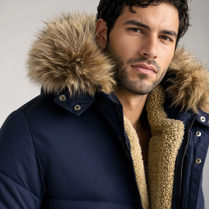 Parka homme capuche détachable fausse fourrure | Le Bourgeois