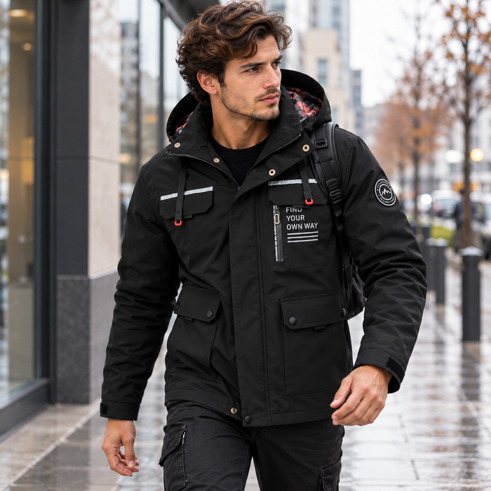 Blouson homme outdoor d'hiver à capuche amovible, vue 15 | Le Cap Nord