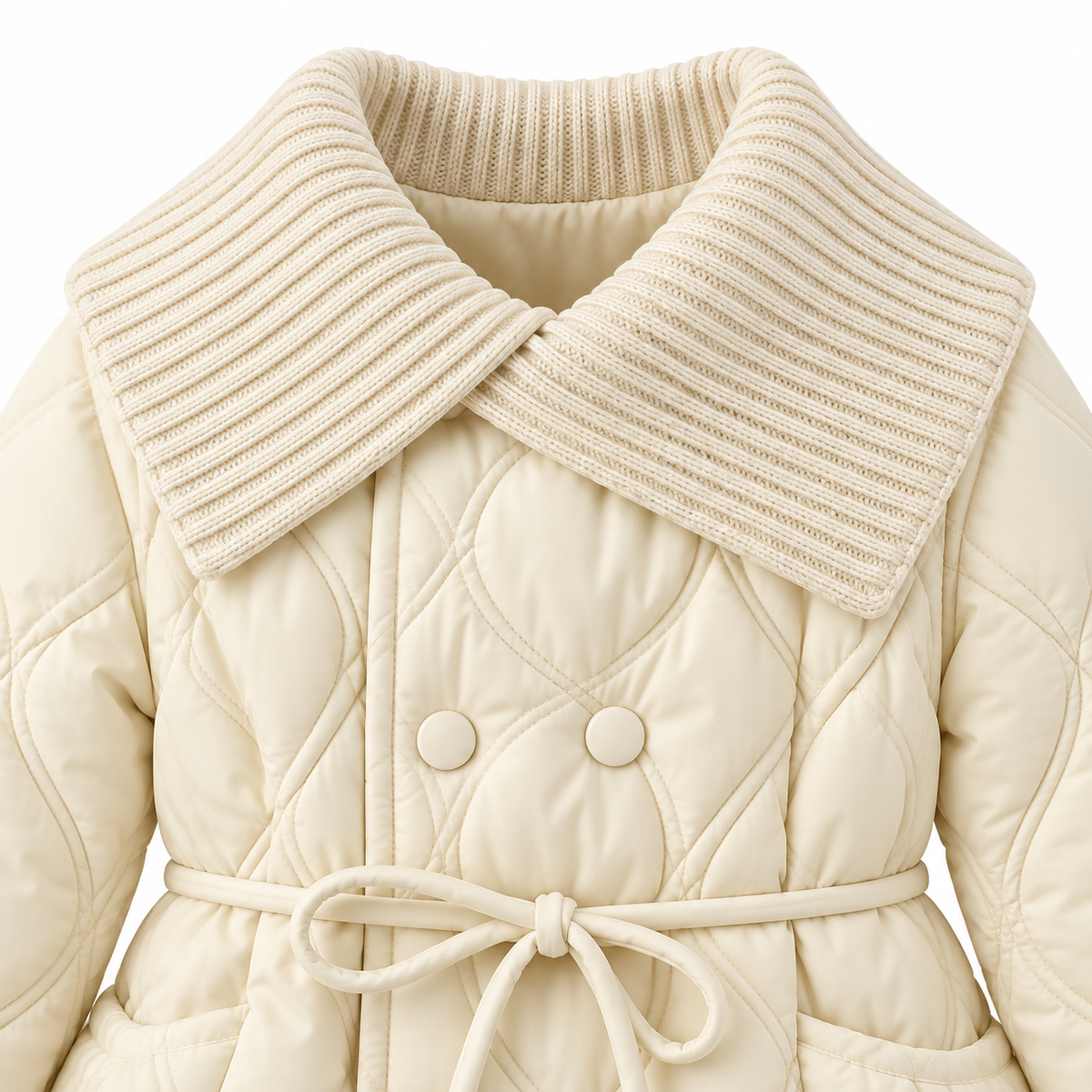 Parka fille col en laine tricoté 4 coloris | La Collerette
