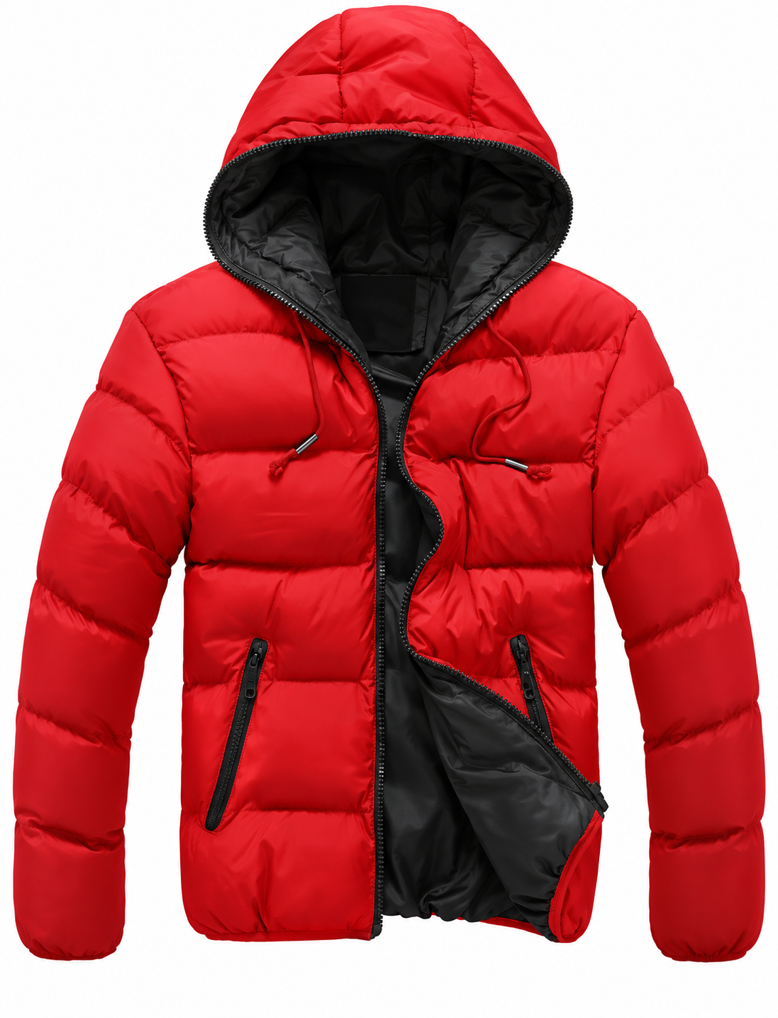 Parka hiver homme matelassée intérieur orange | L'Orangeade