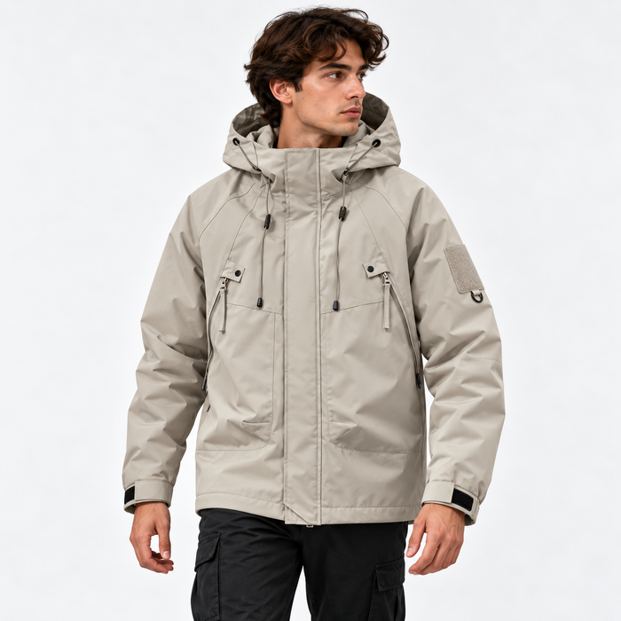 Parka hiver homme ample à capuche multipoches | Le Long-Courrier