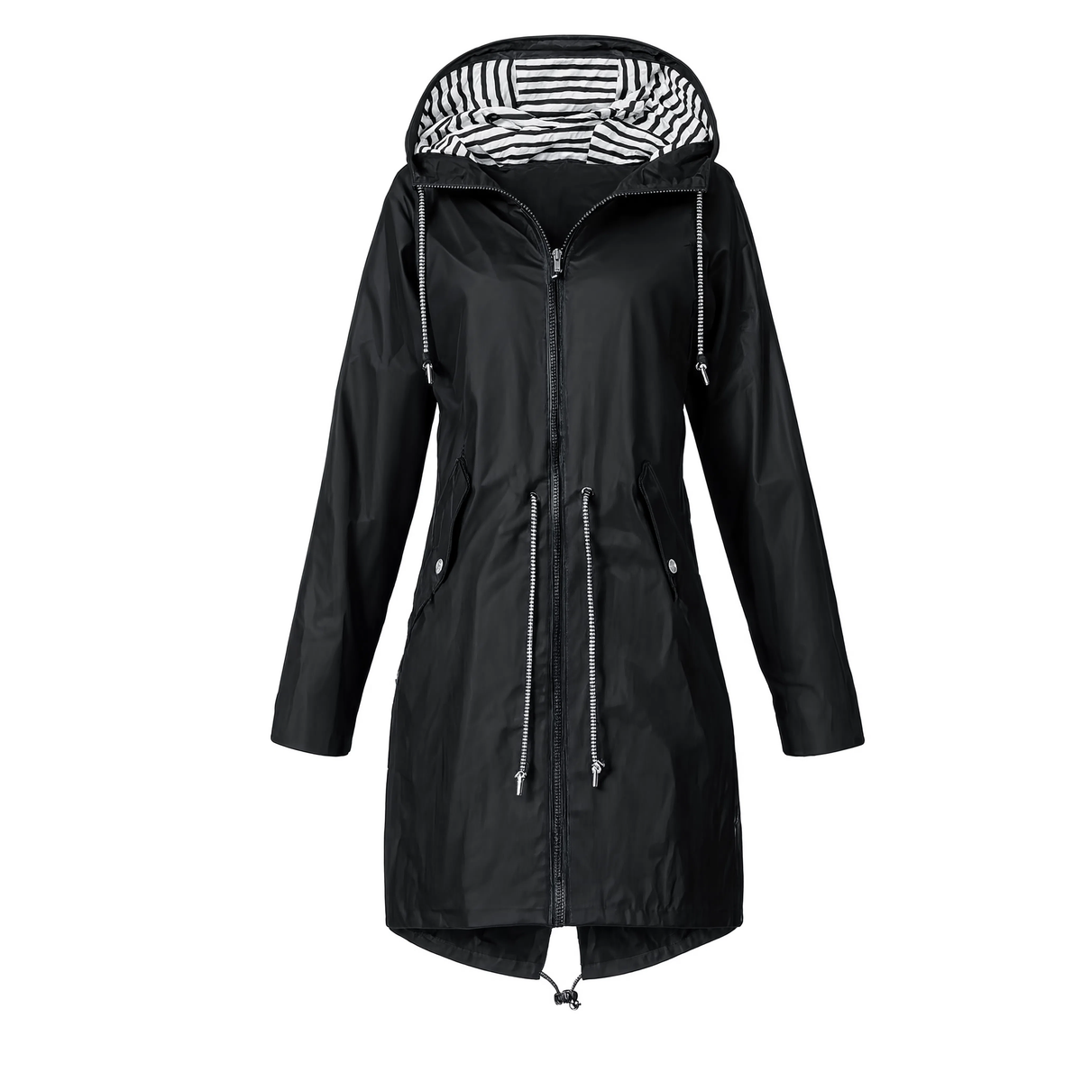 Parka imperméable femme mi-longue à capuche | La Coursive