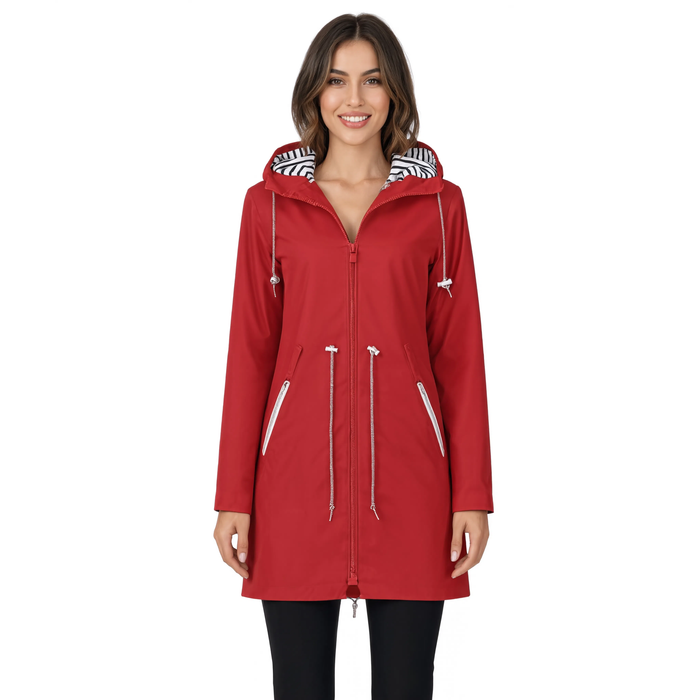 Parka imperméable femme mi-longue à capuche | La Coursive