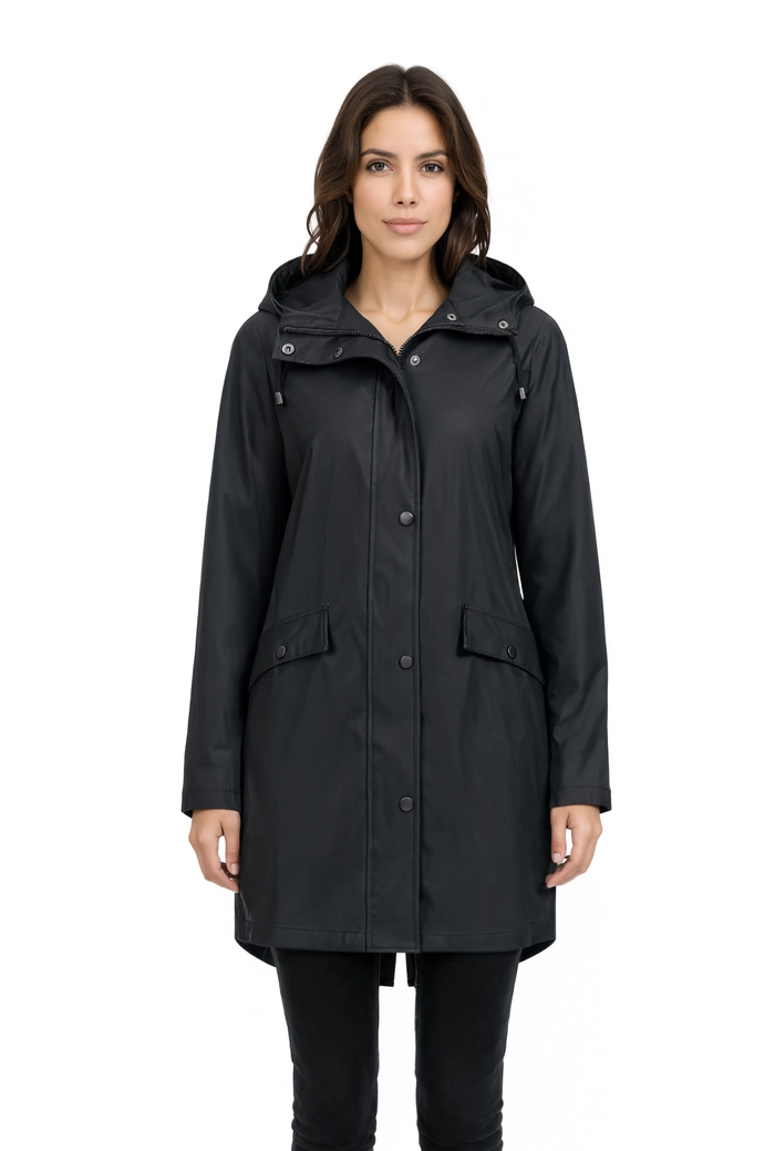 Parka imperméable femme longue à capuche | La Bruine