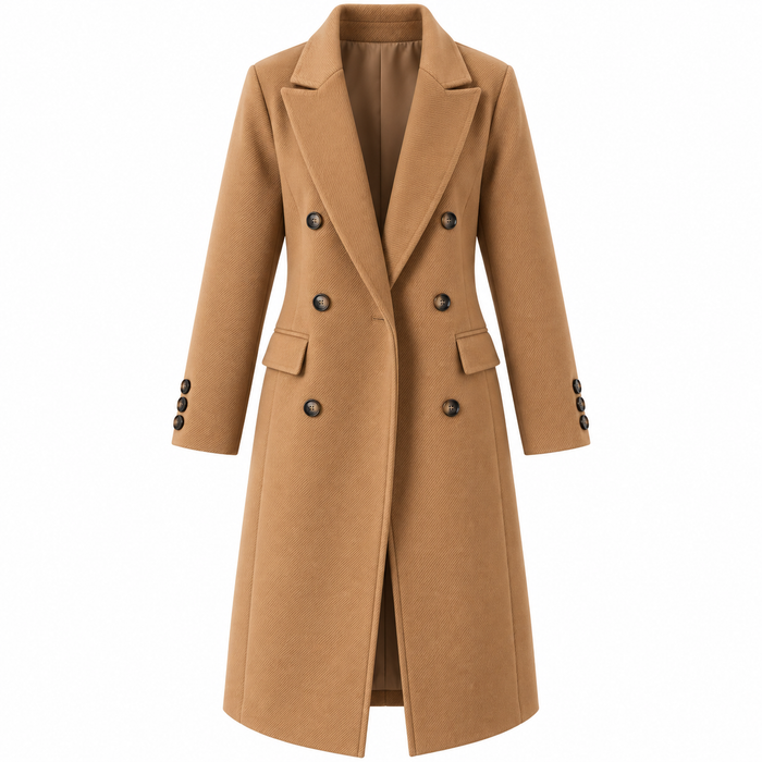 Trench femme long croisé à double boutonnage, six coloris | La Dragée