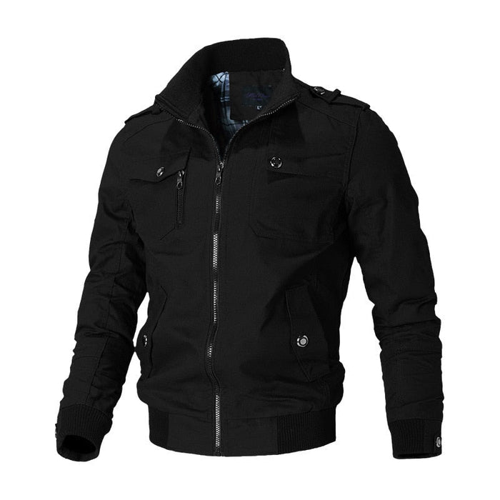 Blouson aviateur homme militaire noir, vue 1 | L'Escadrille