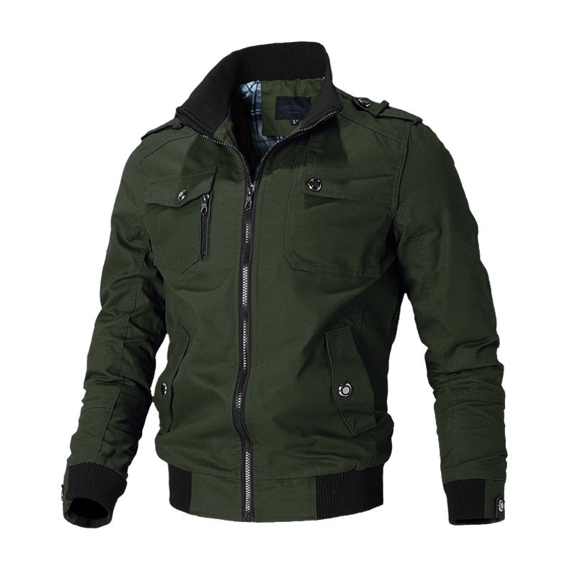 Blouson aviateur homme militaire vert, vue 3 | L'Escadrille