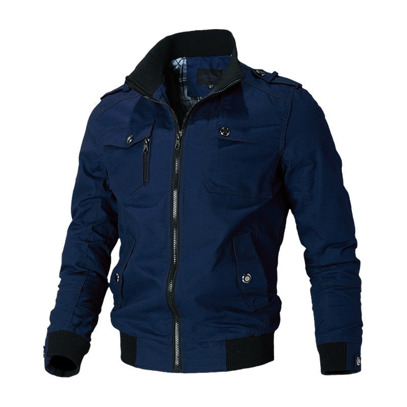 Blouson aviateur homme militaire bleu, vue 5 | L'Escadrille