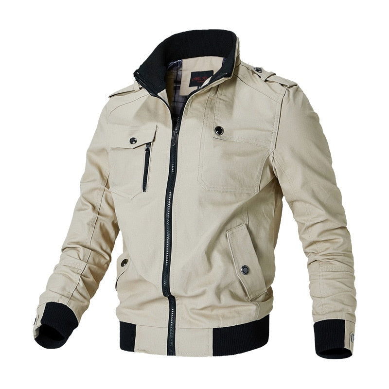 Blouson aviateur homme militaire kaki, vue 2 | L'Escadrille