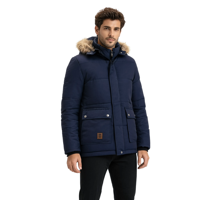Parka homme capuche détachable fausse fourrure | Le Bourgeois