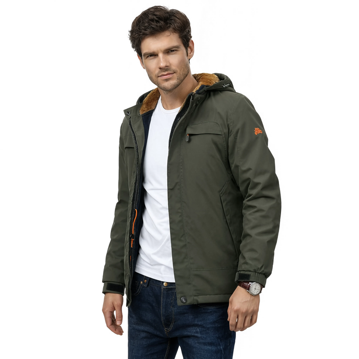 Parka homme d'hiver nylon à capuche | L'Abri