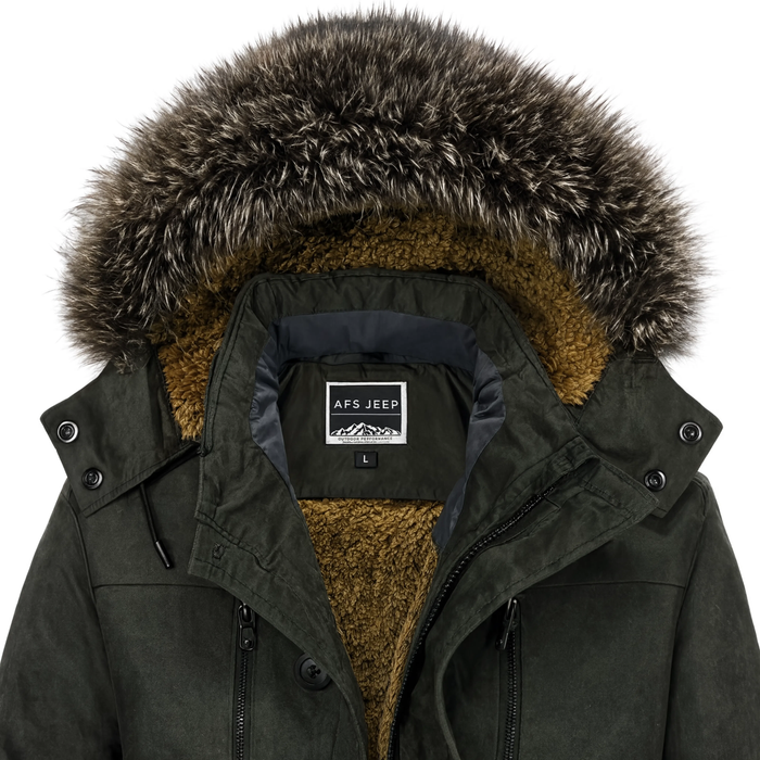 Parka longue homme capuche fourrée amovible | Le Bosquet