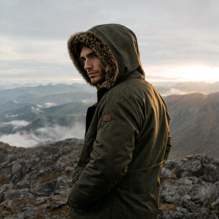 Parka longue homme capuche fourrée amovible | Le Bosquet