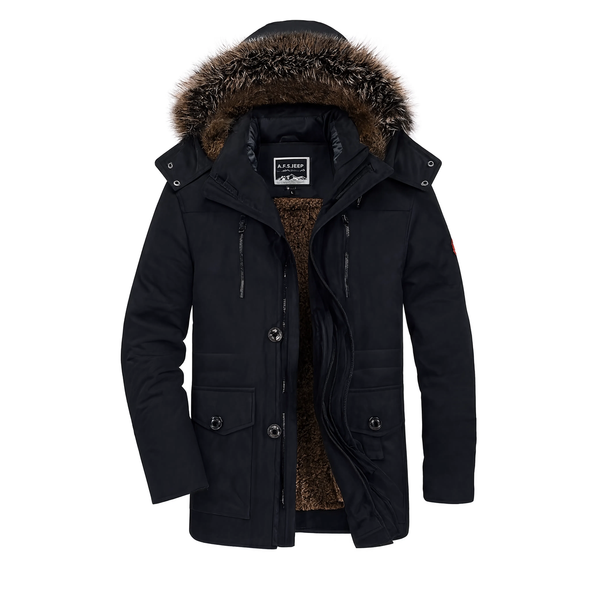 Parka longue homme capuche fourrée amovible | Le Bosquet
