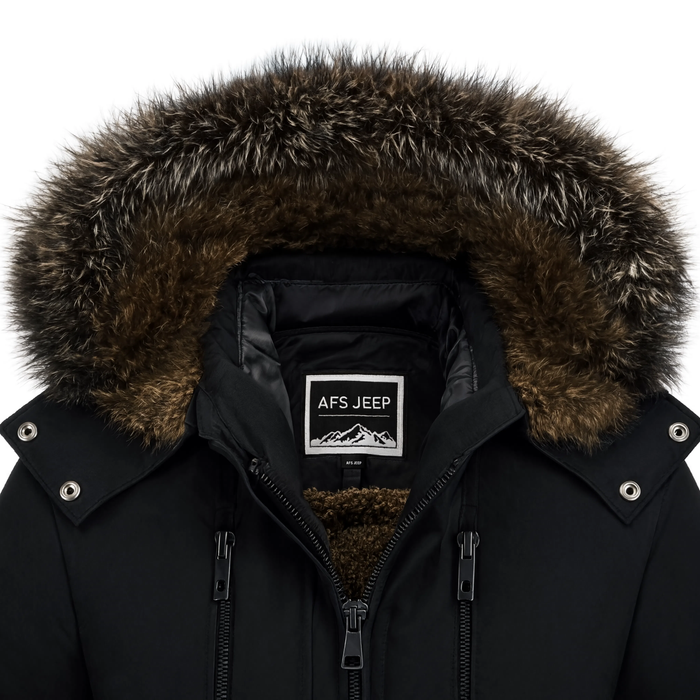 Parka longue homme capuche fourrée amovible | Le Bosquet