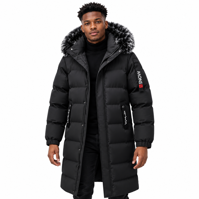 Parka homme matelassée beige à capuche amovible | Le Grès
