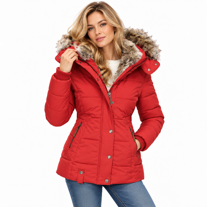 Parka hiver femme grande taille à capuche fourrure | La Désinvolte