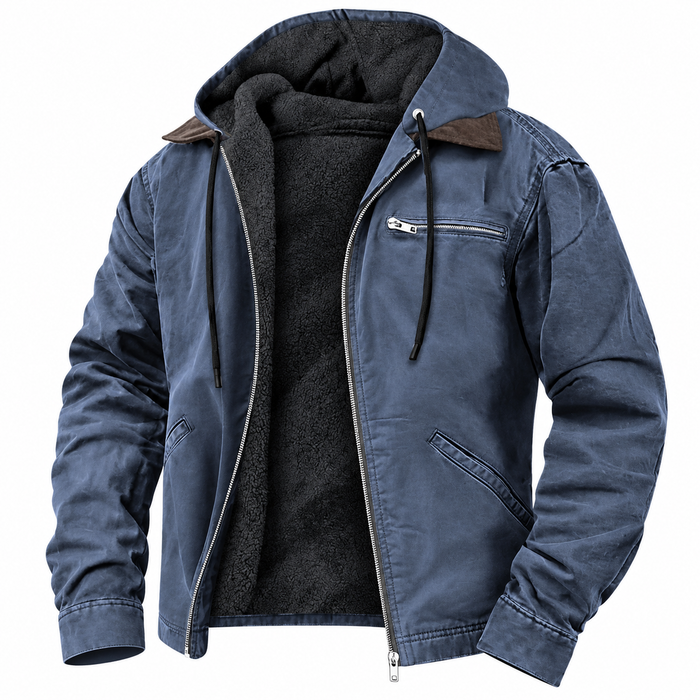 Veste homme effet daim à capuche doublée, coupe ajustée | Le Canyon