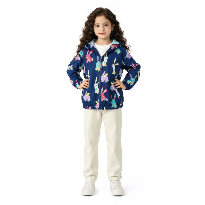 Parka fille  imperméable motif licorne à capuche 5 coloris | La Licorne