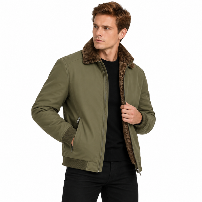 Parka légère homme col haut rabattable intérieur polaire | Le Créneau