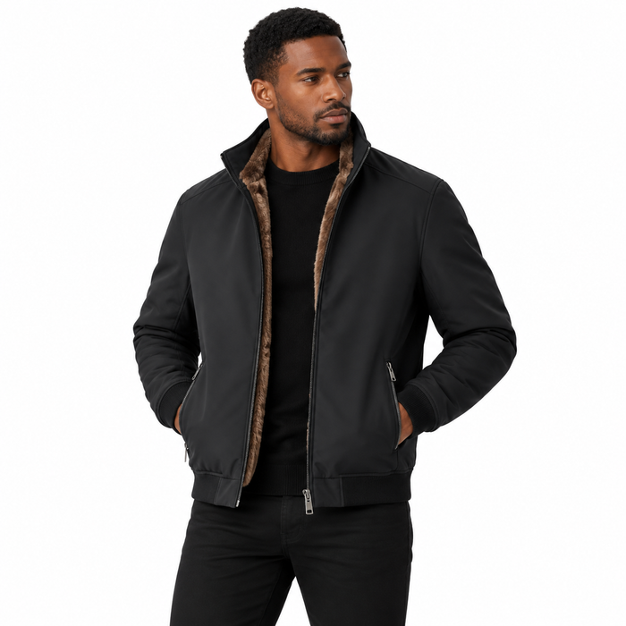 Parka légère homme col haut rabattable intérieur polaire | Le Créneau
