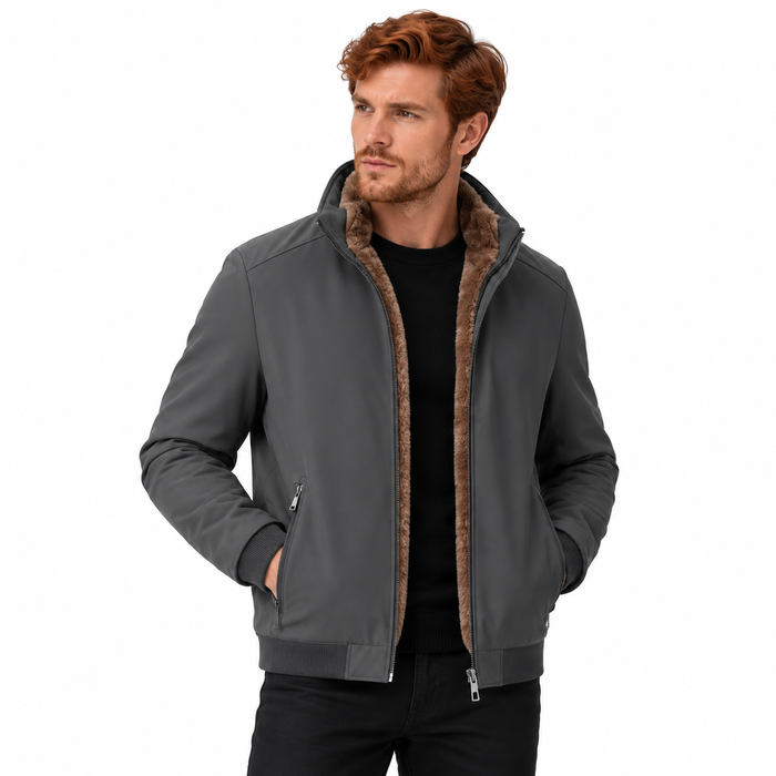 Parka légère homme col haut rabattable intérieur polaire | Le Créneau