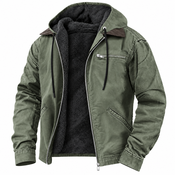 Veste homme effet daim à capuche doublée, coupe ajustée | Le Canyon