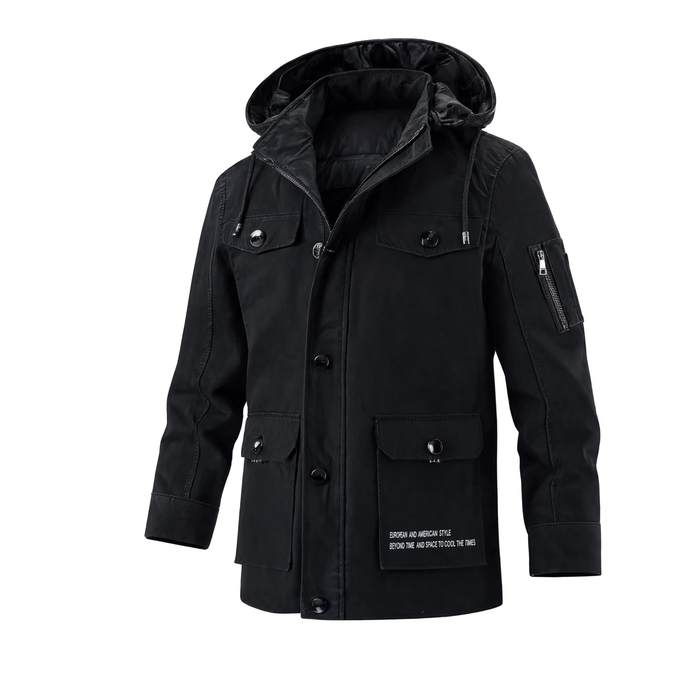 Parka hiver homme beige doublure polaire coton | Le Grès Clair