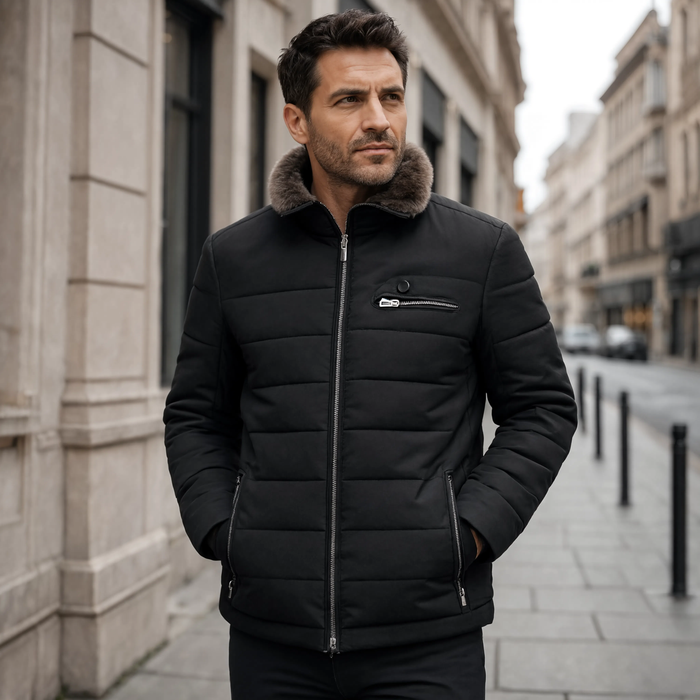 Parka légère homme bleu marine / noir classe | Le Marégraphe
