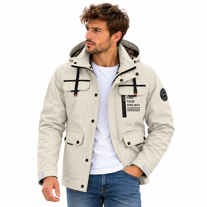 Blouson homme outdoor d'hiver à capuche amovible, vue 1 | Le Cap Nord