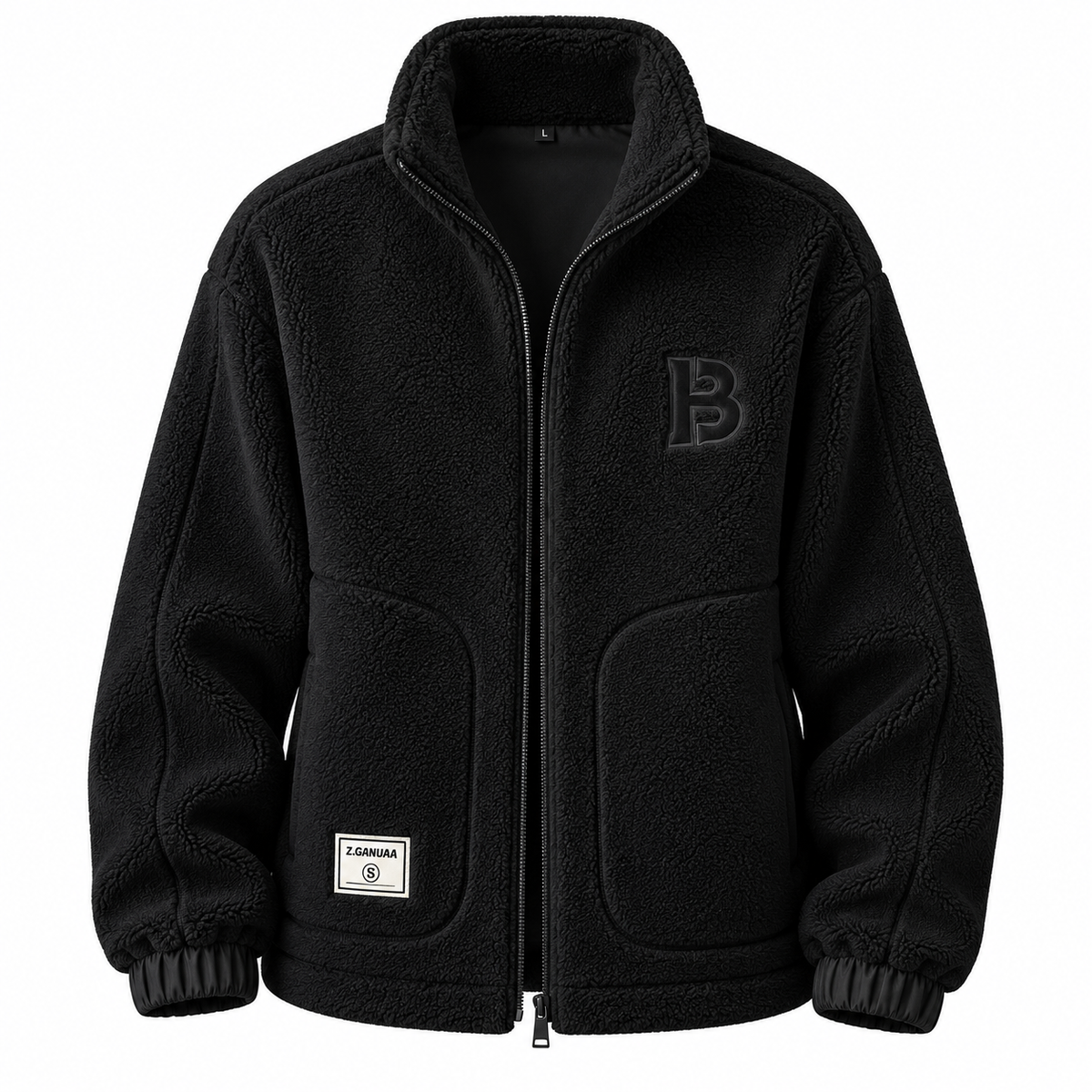Veste homme en polaire sherpa zippée col montant | Le Mouton Blanc