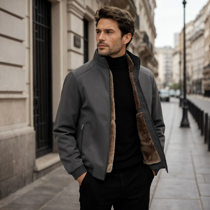 Parka légère homme col haut rabattable intérieur polaire | Le Créneau